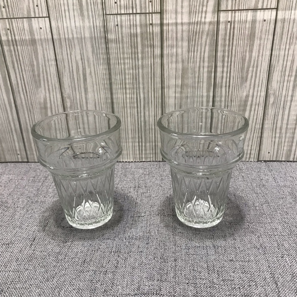 Vintage Libby Ice Cream Cone shaped Sundae Glasses